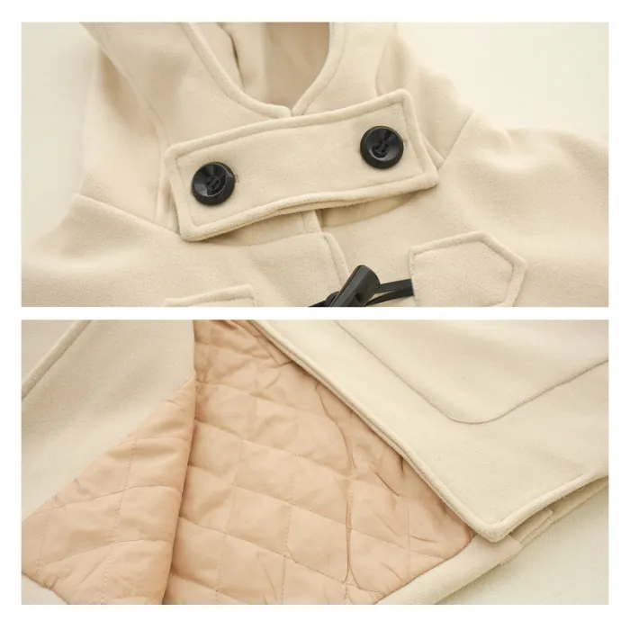 Horn Buckle Hooded Coat
