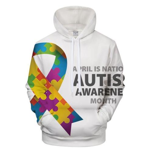 Autism Awareness 3D - Sweatshirt, Hoodie, Pullover- Support Autism Awareness Movement