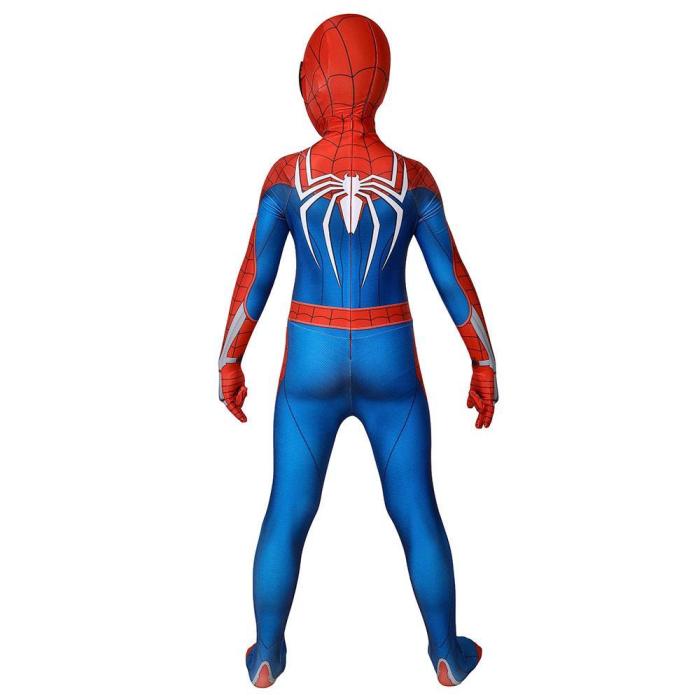 Kids Spider-Man Peter Parker Advanced Suit Ps4 Spider-Man Spiderman Jumpsuit Cosplay Costume -