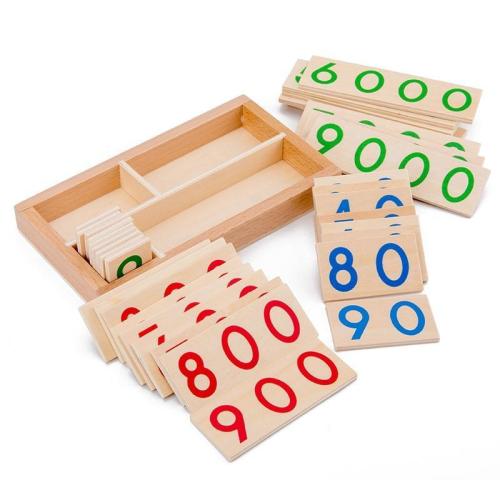 Children'S Wooden Montessori Numbers 1- Learning Card Math Teaching Aids Preschool Children Early Education Educational Toys