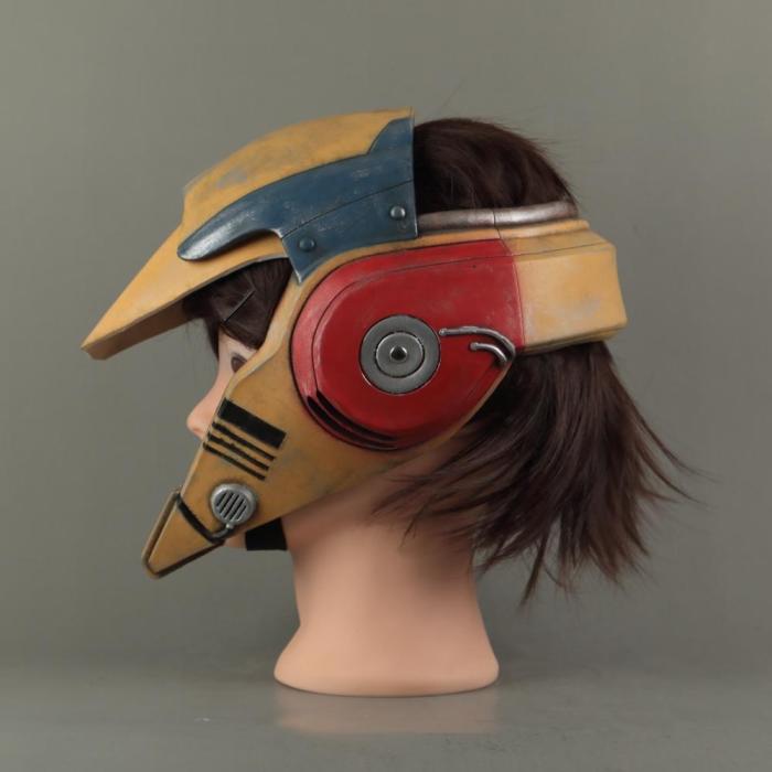 Star Wars 9 The Rise Of Skywalker Rey Helmet Cosplay Mask Masquerade Props Latex Masks 1Pcs