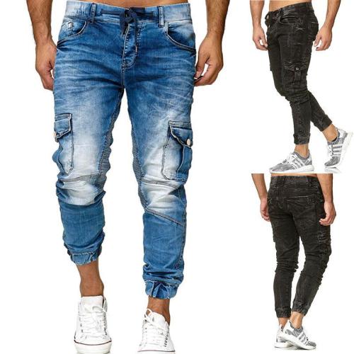 Casual Drawstring Jeans For Men