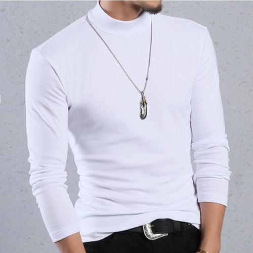 Men Long Sleeve Cotton Winter Spring Basic T-Shirts