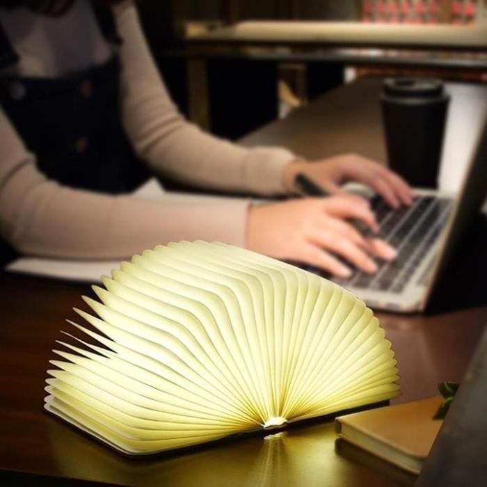 Creative Book Shaped Wooden Lamp