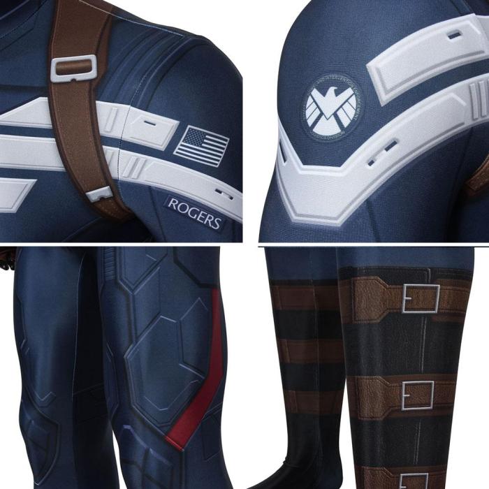 Captain America Steven Rogers Avengers 2: Age Of Ultron Jumpsuit Cosplay Costume -