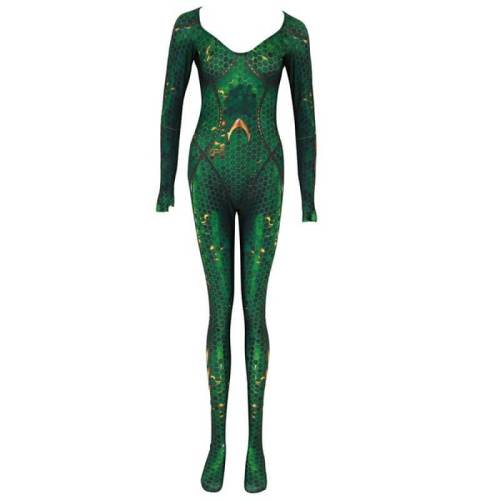 Movie Aquaman Mera Queen Cosplay Costume Zentai Bodysuit Jumpsuit Suit