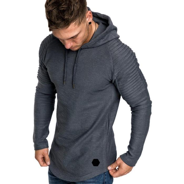Autumn/Winter Style Full Collar Solid Color Hoodie With Long Sleeve
