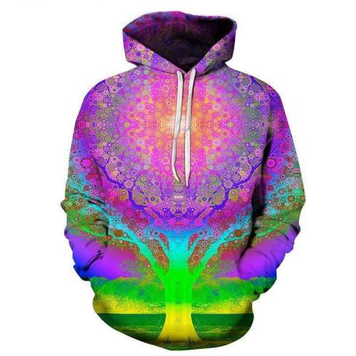 Colorful Tree 3D Sweatshirt Hoodie Pullover