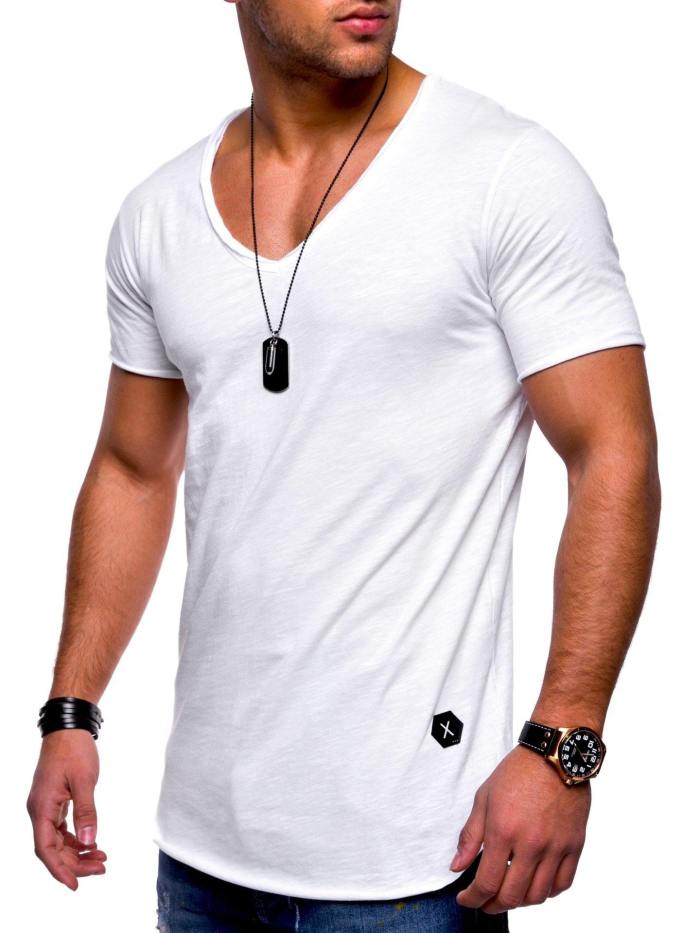 Men'S Casual Breathable V-Neck Fashion T-Shirt