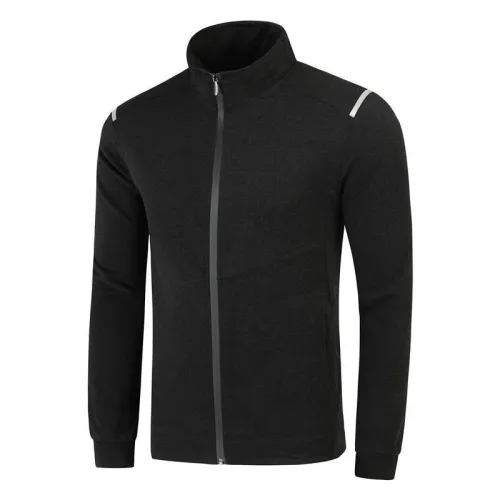Mens Autumn Winter Cotton Stand Collar Sweater Sports Jacket