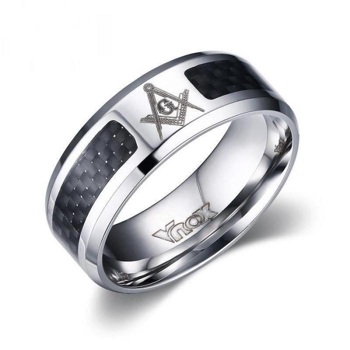 Stainless Steel Masonic Ring