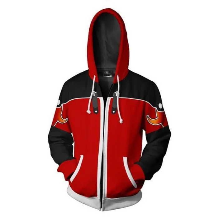 Kingdom Hearts Game Red Sora Brave Form Cosplay Unisex 3D Printed Hoodie Sweatshirt Jacket With Zipper
