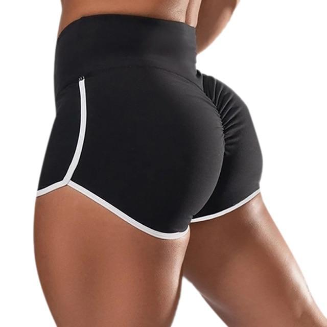 Women Sports Shorts Summer Running Sexy Leggings High Waist Short Pants Fitness Jogging Clothing Black