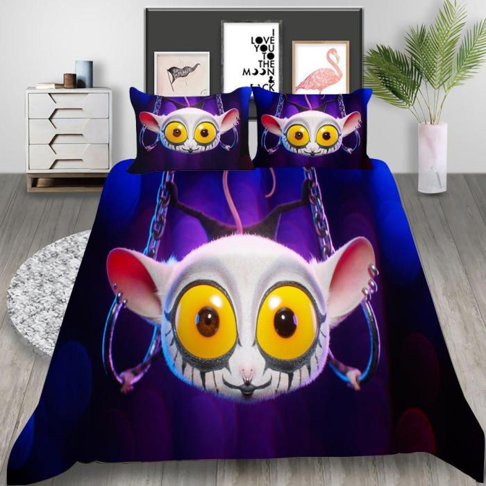 Animated Movie Sing 2 Cosplay Bedding Set Duvet Cover Pillowcases Halloween Home Decor