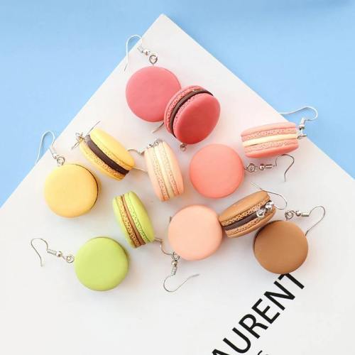 Cute Korean Pastel Colored Macaron Drop Earrings