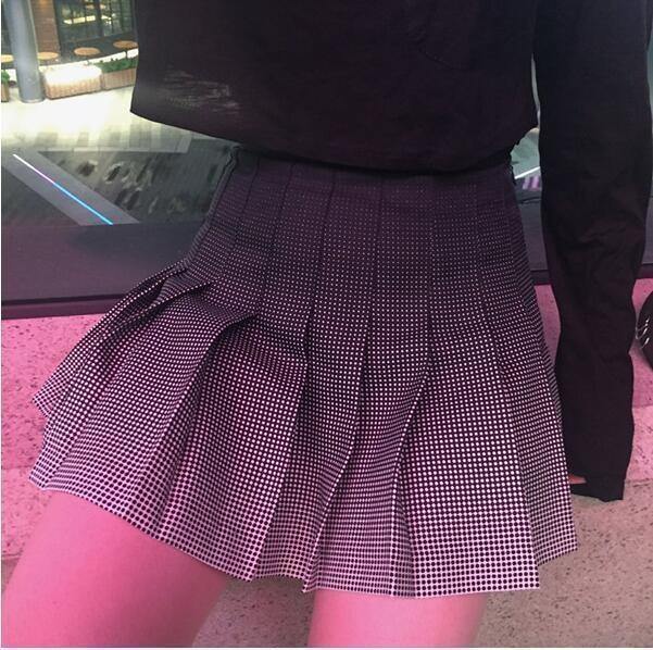 Ombre Black Tennis Skirt