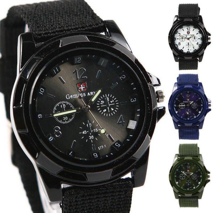 Military Style Luminous Quartz Wrist Watch