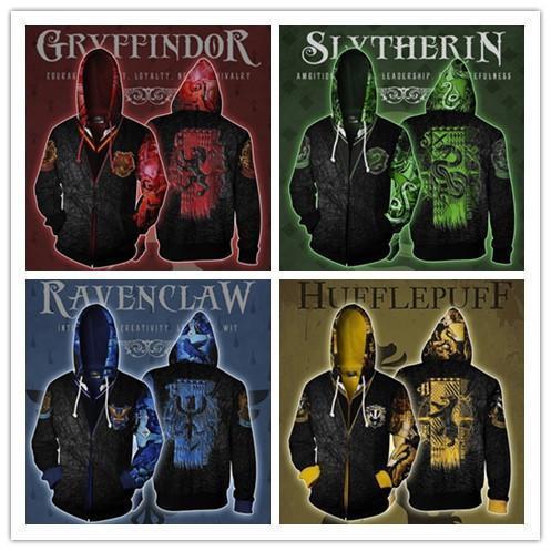 Harry Potter The Great Four Slytherin Hoodie Sweater Jacket Cosplay Costume For Adult