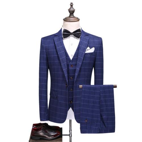 Men Slim Business Formal Suit 3Pcs Set