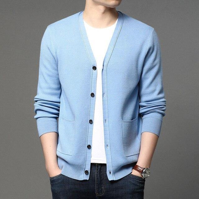 Men'S Business Cardigan Casual Style Knitting Sweater