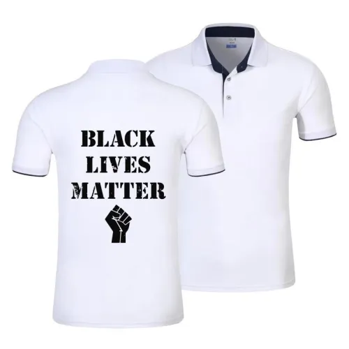 Black Lives Matter Artwork Men  T-Shirts Mens  T-Shirt Cotton Polo
