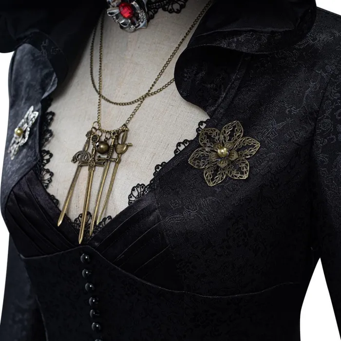 Resident Evil Village Lady Dimitrescu'S Daughter Vampire Lady Dress Outfits Halloween Carnival Suit Cosplay Costume