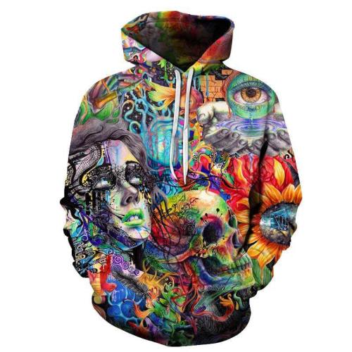 Psychedelic Paint 3D Hoodie