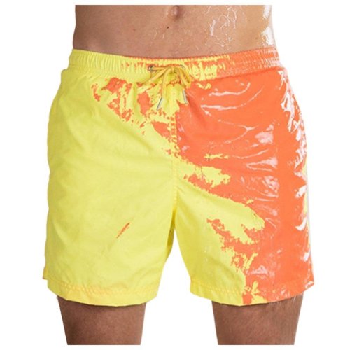 Man Quick-Drying Magical Color Changing Swim Beach Shorts
