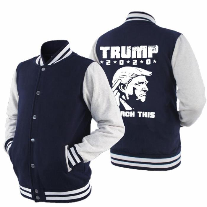 Baseball Uniform Men America President Jackets Coats  Tracksuit Streetwear