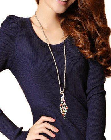 Trendy Peacock Colorful Necklace