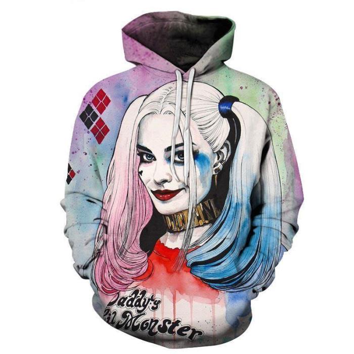 Harley Quinn 3D Sweatshirt Hoodie Pullover