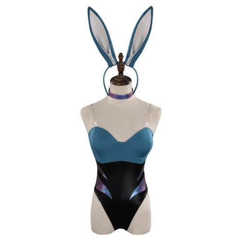 League Of Legends Lol Akali The Rogue Assassin Kda Bunny Girls Jumpsuit Cosplay Costume