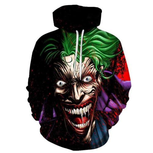Batman Mad Joker Sweatshirt Hoodie Pullover