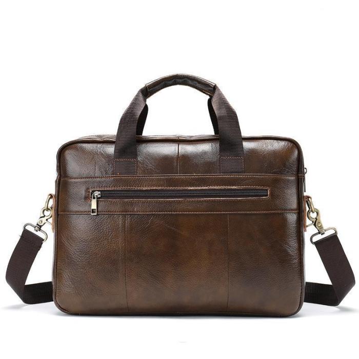 Leather Briefcase Laptop Handbag Messenger Business Bag