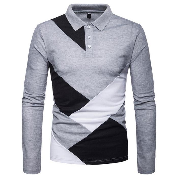 Men'S Henry Collar Casual Slim Autumn Winter Long Sleeve