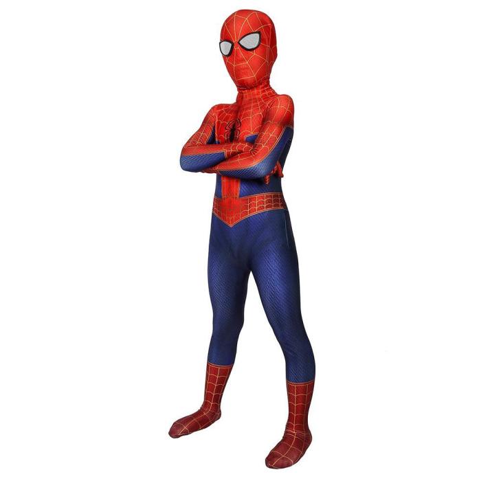 Kids Spider-Man Peter Parker Spider-Man: Into The Spider-Verse Jumpsuit Cosplay Costume -