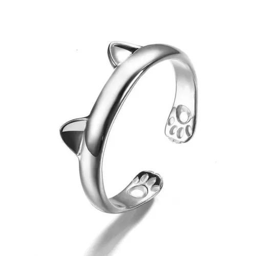Cute Cat Ear Open Ring
