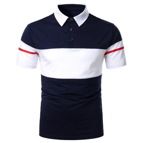 Summer Men'S Tops Fashion Stitching Casual Short Sleeves