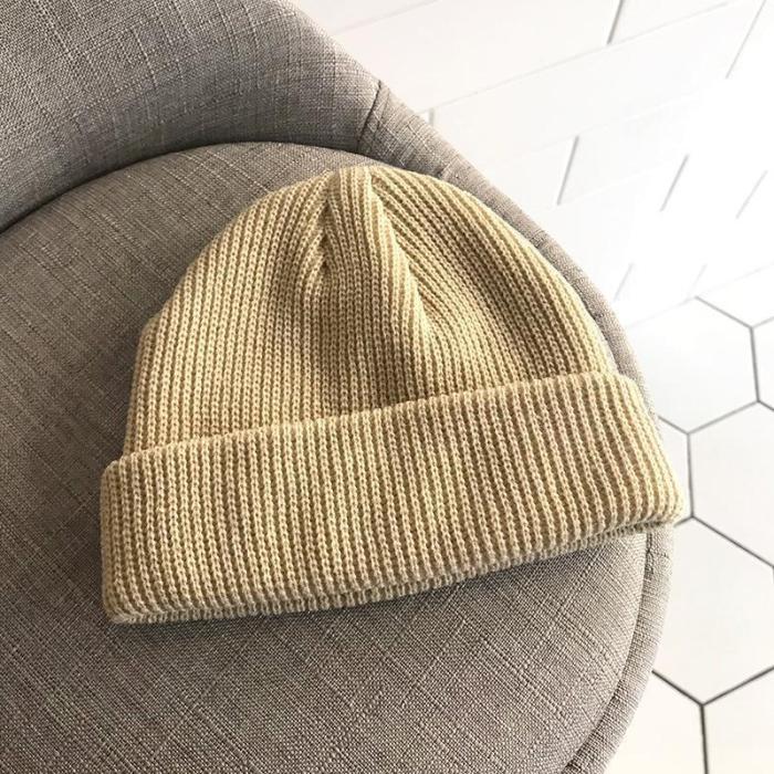 Men'S Street Versatile Knitted Wool Cap