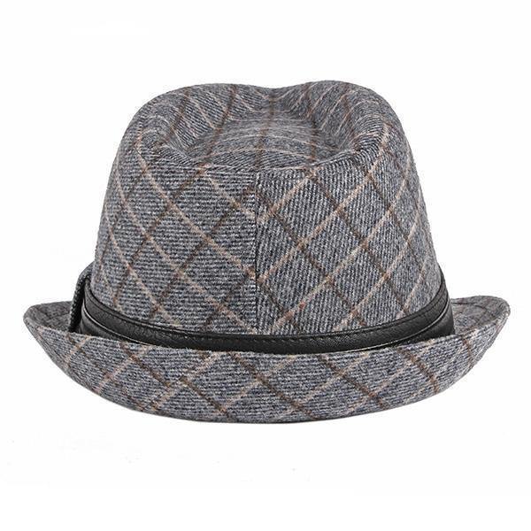 Men'S British Style Gentlemen Hats Plaid Jazz Hats