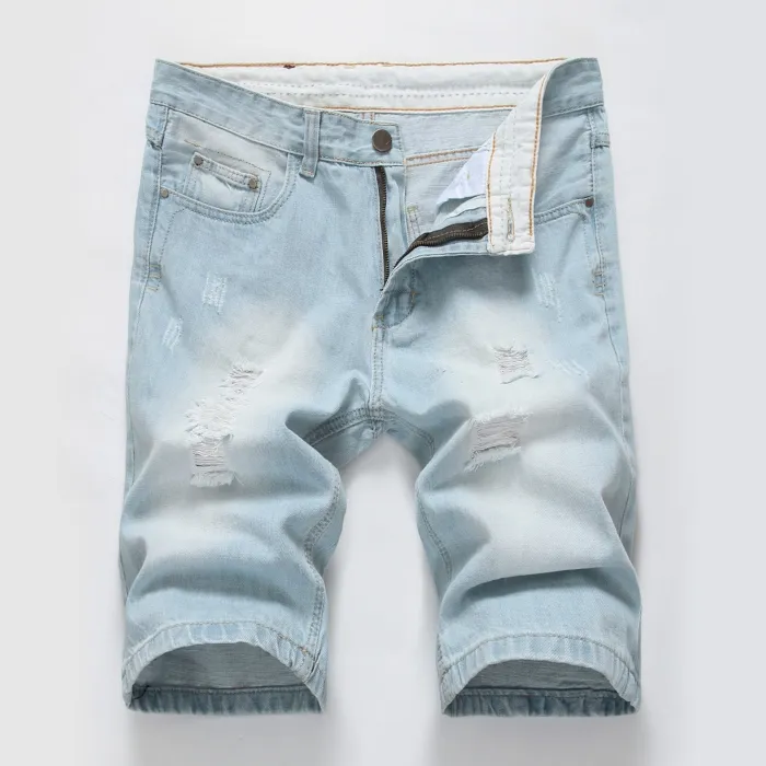 Men'S Summer Cotton Tattered Shorts