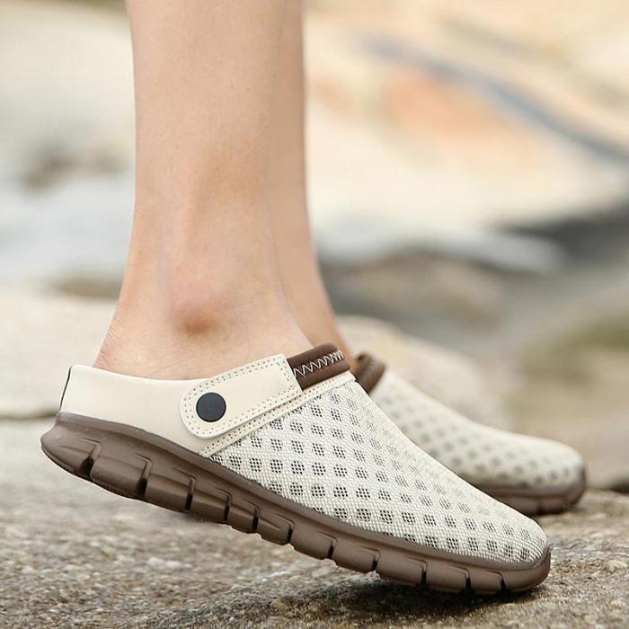Summer Sandal Mesh Breathable Padded Beach Flip Flops Shoes