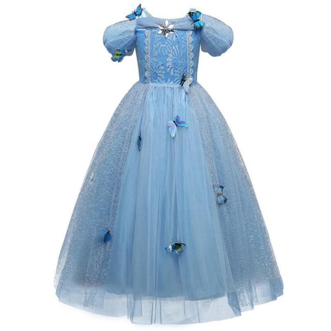 Kids Girls Princess Cinderella Dress Cosplay Costume Party Clothing