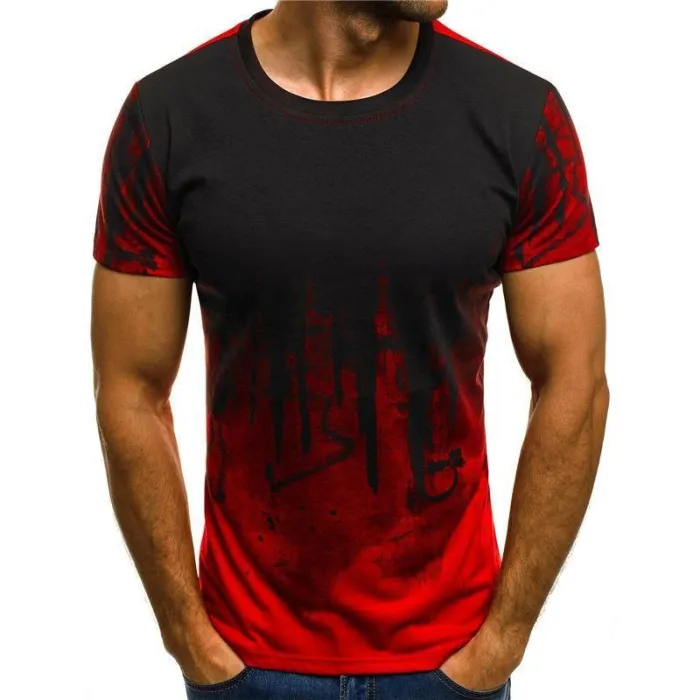 Men'S Printed Camouflage 3D Casual T-Shirt