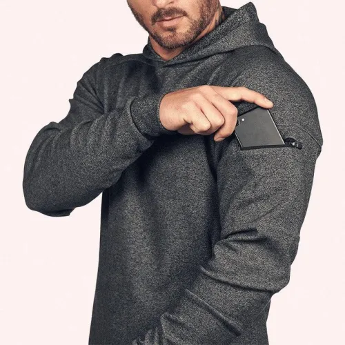 Mens Running Sports Hooded Sweatshirt