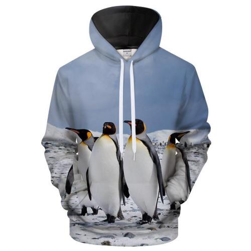 Arctic Penguin 3D Sweatshirt Hoodie Pullover