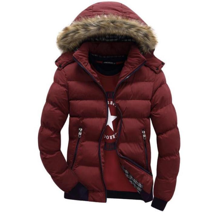 Winter Jacket For Men  With Hood Thick Warm Men'S Parka