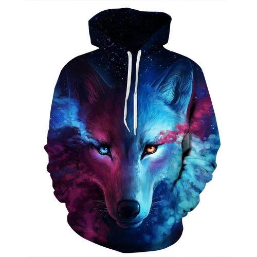 Men'S 3D Print Animals Pattern Hoodies Sweatshirts