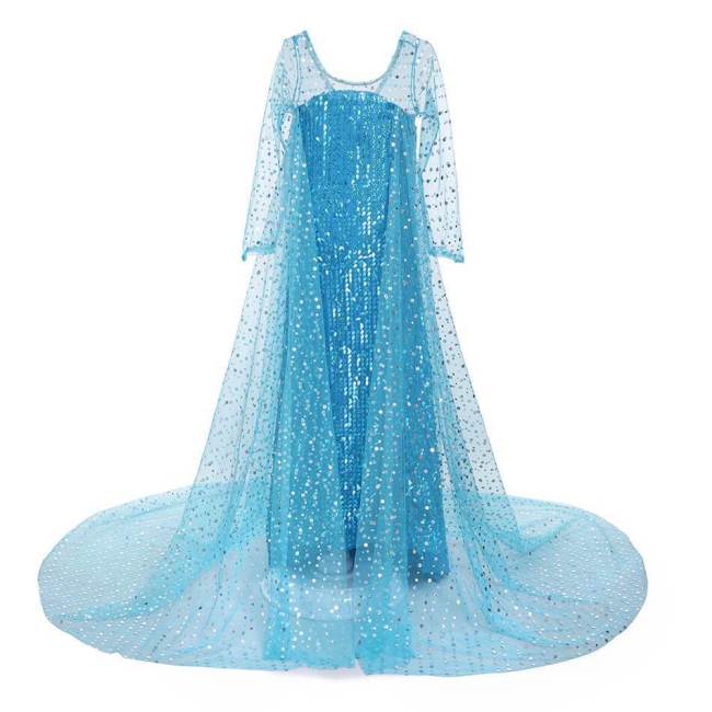 Kids Girls Princess Elsa Dress Cosplay Costume Christmas Fancy Dresses