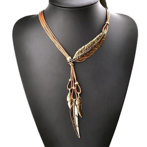 Trendy Bohemian Feather Necklace